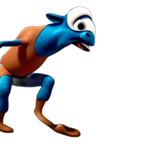animal, creature, concept art, 3d render, blue, minotaur, doing, aerobic transparent PNG cut-out
