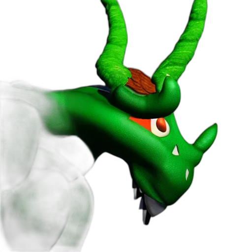 dragon, creature, staff, mask, 3d render, concept art, fantasy art, pixel art transparent PNG cut-out