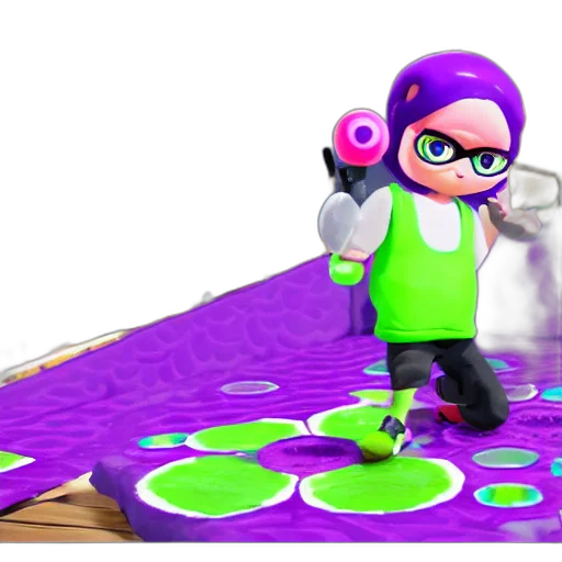 weapon, jacket, dress, 3d render, concept art, vaporwave, cartoon, green transparent PNG cut-out