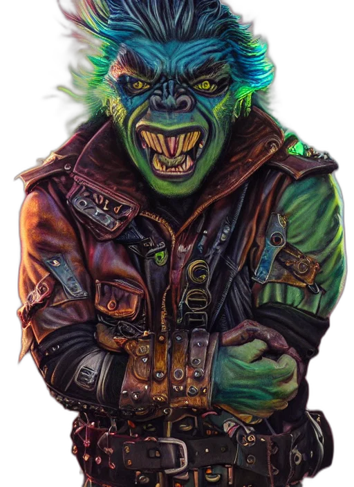 mask, jacket, creature, face, concept art, fantasy art, comic book art, cyberpunk transparent PNG cut-out