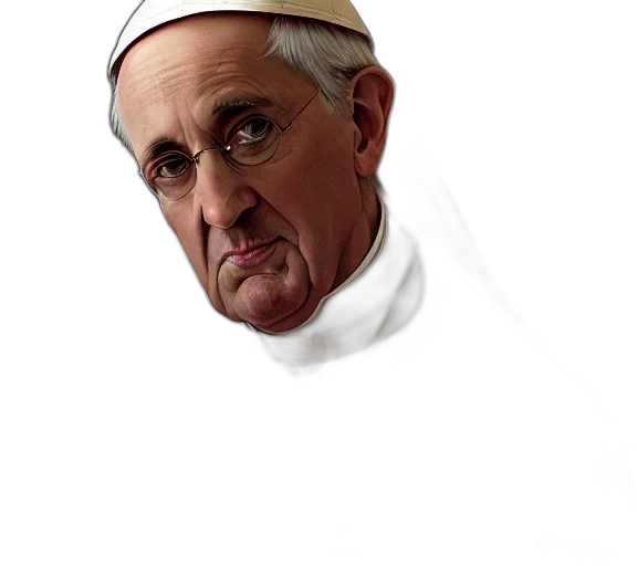 face, staff, hat, photorealistic transparent PNG cut-out