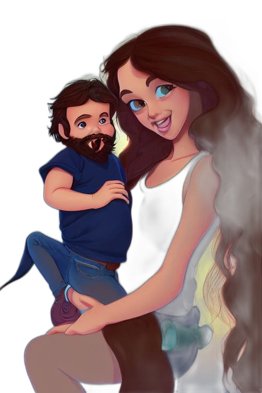 cartoon, fantasy art, concept art, watercolor transparent PNG cut-out