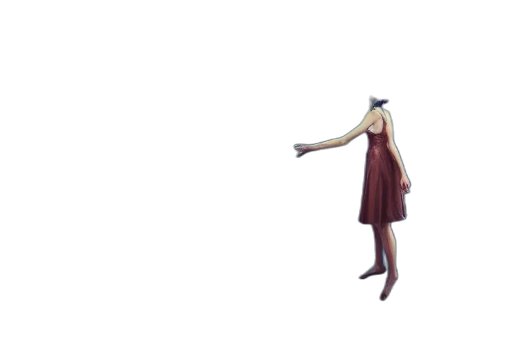 dress, hat, staff, umbrella, concept art, 3d render, pixel art, fantasy art transparent PNG cut-out
