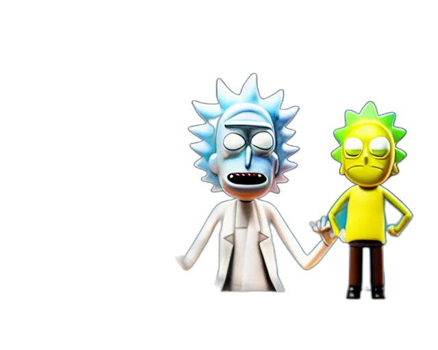 mask, 3d render, concept art, pixel art, cartoon, outer space, green, rick transparent PNG cut-out