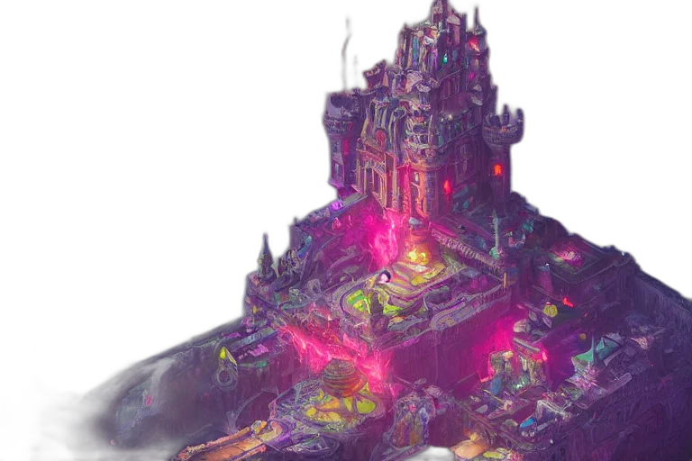 crown, sword, building, concept art transparent PNG cut-out