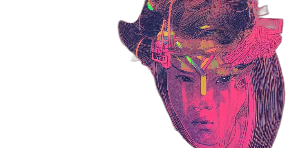 face, crown, mask, cyberpunk transparent PNG cut-out