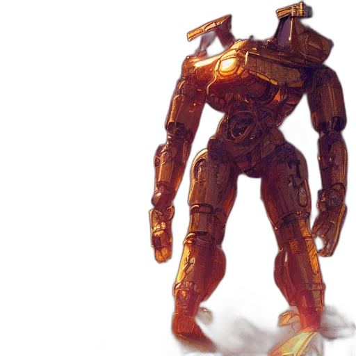 robot, weapon, 3d render, concept art transparent PNG cut-out