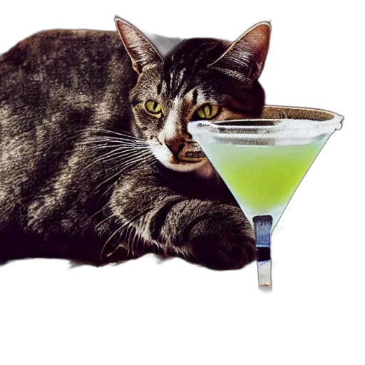 animal, staff, food, hat, photorealistic, vaporwave, 3d render, green transparent PNG cut-out