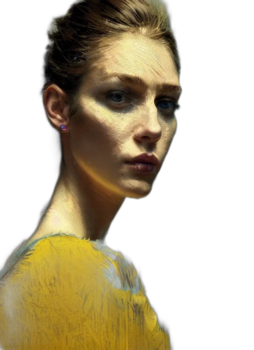 face, jewelry, dress, hair, photorealistic, oil painting, concept art, fantasy art transparent PNG cut-out