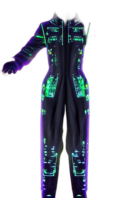 robot, jacket, cyberpunk, 3d render transparent PNG cut-out