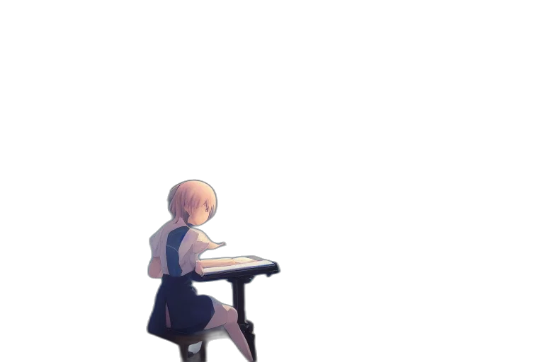 dress, robot, staff, weapon transparent PNG cut-out