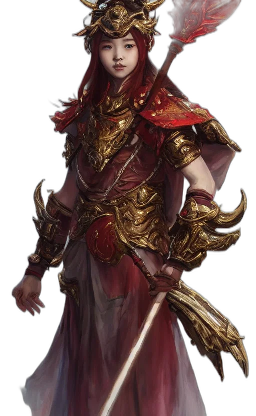 dress, dragon, mask, staff, fantasy art, concept art, comic book art, photorealistic transparent PNG cut-out