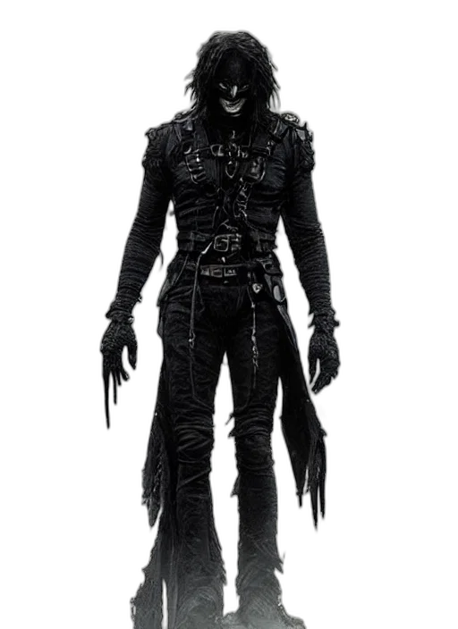 creature, staff, mask, jacket transparent PNG cut-out