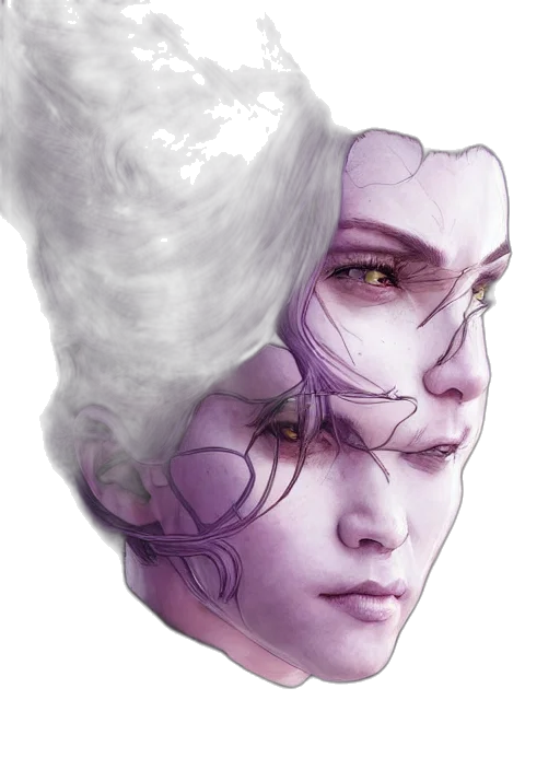 face, mask, crown, creature, fantasy art, concept art, photorealistic, cyberpunk transparent PNG cut-out