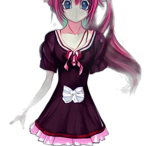 dress, staff, creature, anime transparent PNG cut-out