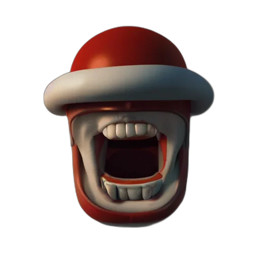face, mask, hat, creature, 3d render, concept art, photorealistic, cinema transparent PNG cut-out