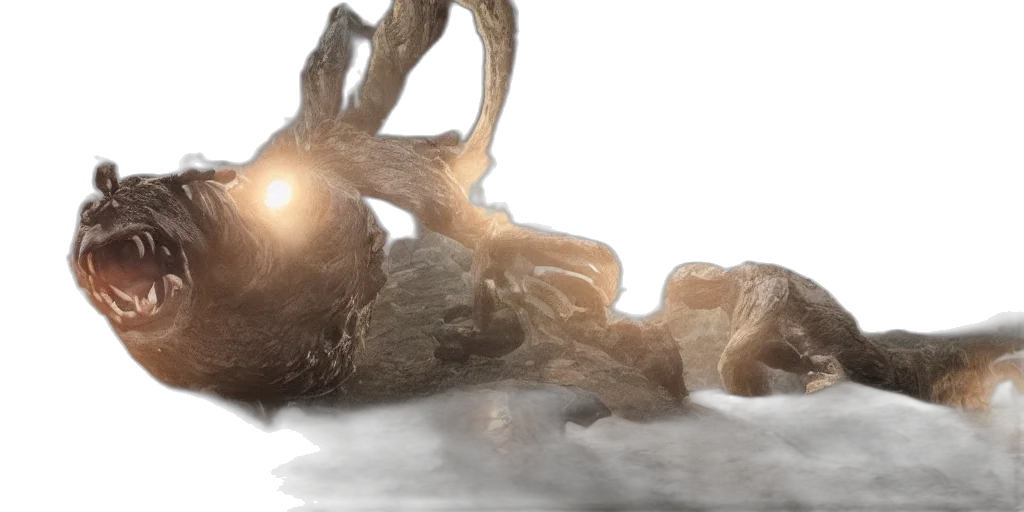 creature, hair, mask, dragon transparent PNG cut-out