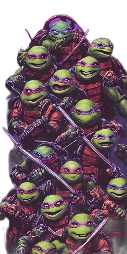 jacket, concept art, comic book art, outer space, gothic, teenage, mutant, ninja transparent PNG cut-out