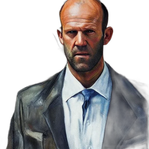 jacket, face, staff, photorealistic transparent PNG cut-out