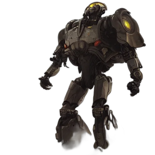 robot, concept art, 3d render, fantasy art transparent PNG cut-out