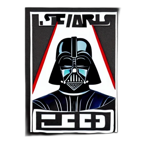 comic book art, darth, vader, style transparent PNG cut-out