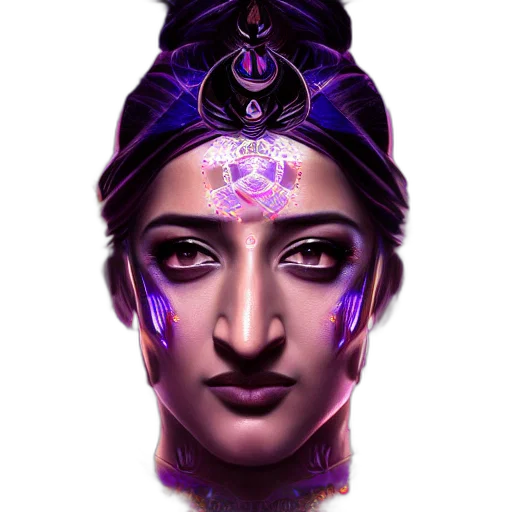 face, crown, mask, fantasy art transparent PNG cut-out