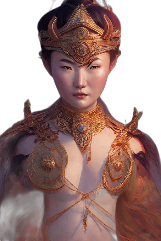 crown, jewelry, face, dress, fantasy art, concept art, photorealistic, oil painting transparent PNG cut-out
