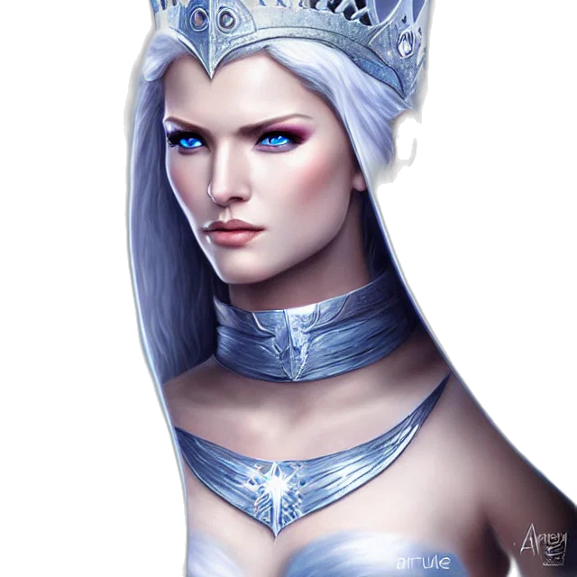 crown, face, jewelry, fantasy art, concept art, photorealistic, comic book art, blue transparent PNG cut-out