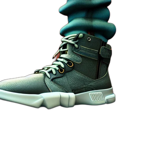 shoes, 3d render, concept art, photorealistic transparent PNG cut-out