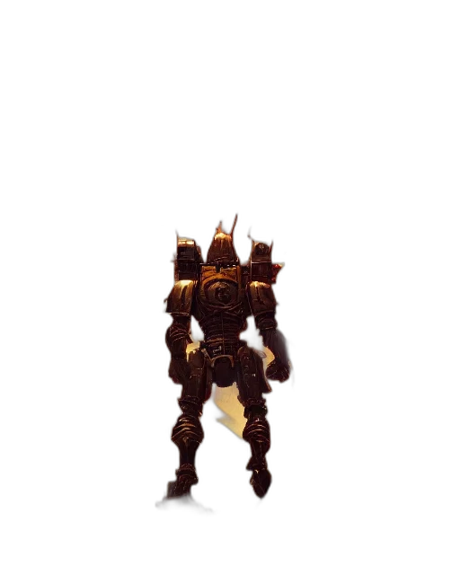 robot, weapon, staff, creature, 3d render, concept art, pixel art, fantasy art transparent PNG cut-out