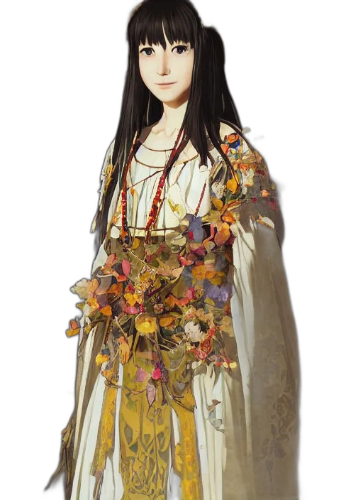 dress, staff, jewelry, crown transparent PNG cut-out