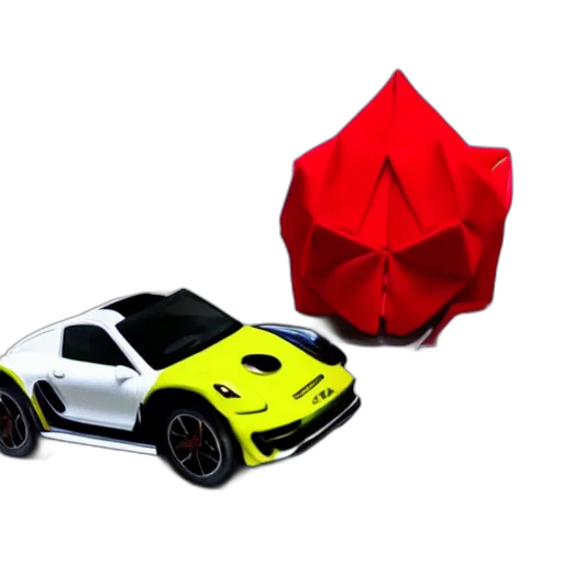 car, umbrella, 3d render, concept art transparent PNG cut-out