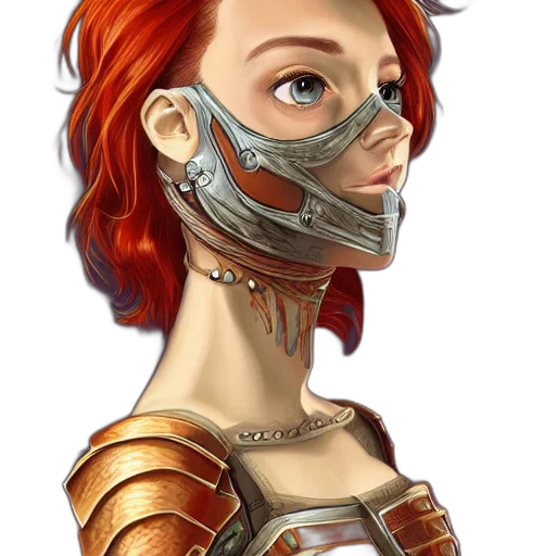 mask, robot, jewelry, face, fantasy art, concept art, comic book art, cyberpunk transparent PNG cut-out
