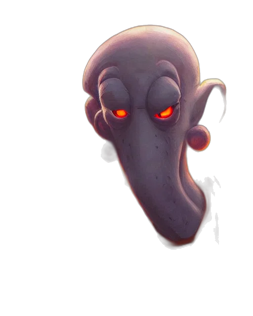 creature, mask, face, staff transparent PNG cut-out