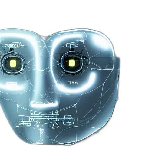 robot, mask, face, cyberpunk transparent PNG cut-out