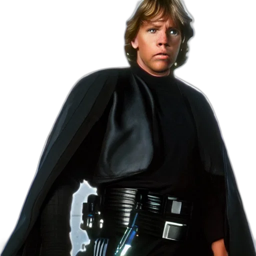 jacket, staff, weapon, sword, concept art, luke, skywalker, but transparent PNG cut-out