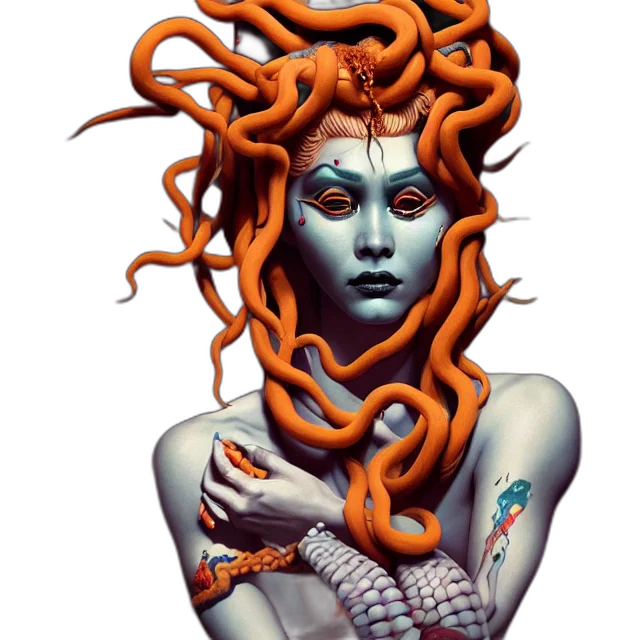 jewelry, hair, creature, fantasy art transparent PNG cut-out