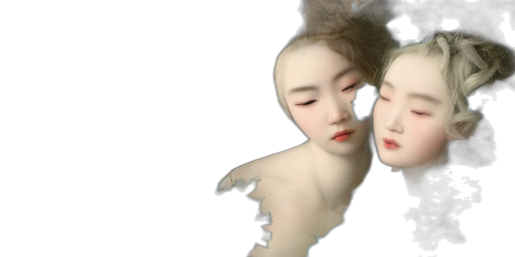 mask, face, creature, hair, photorealistic, 3d render, oil painting, concept art transparent PNG cut-out