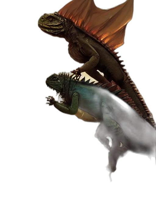 dragon, creature, animal, staff, concept art, photorealistic, fantasy art, 3d render transparent PNG cut-out