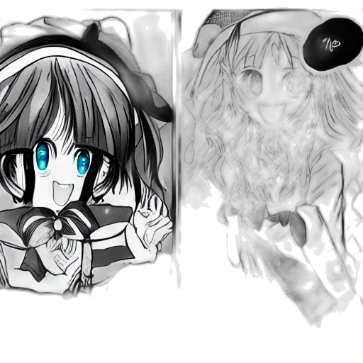 anime, concept art, cartoon, fantasy art, monochrome, dark, blue, shoujo transparent PNG cut-out