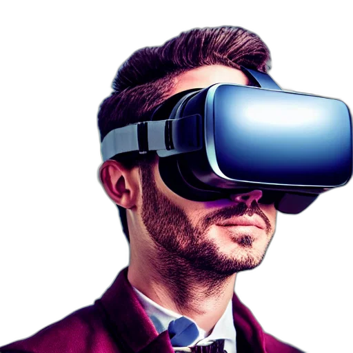 cyberpunk, 3d render, portrait, handsome transparent PNG cut-out