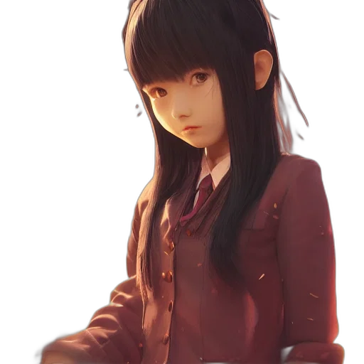 jacket, face, staff, creature, photorealistic, anime, concept art, fantasy art transparent PNG cut-out