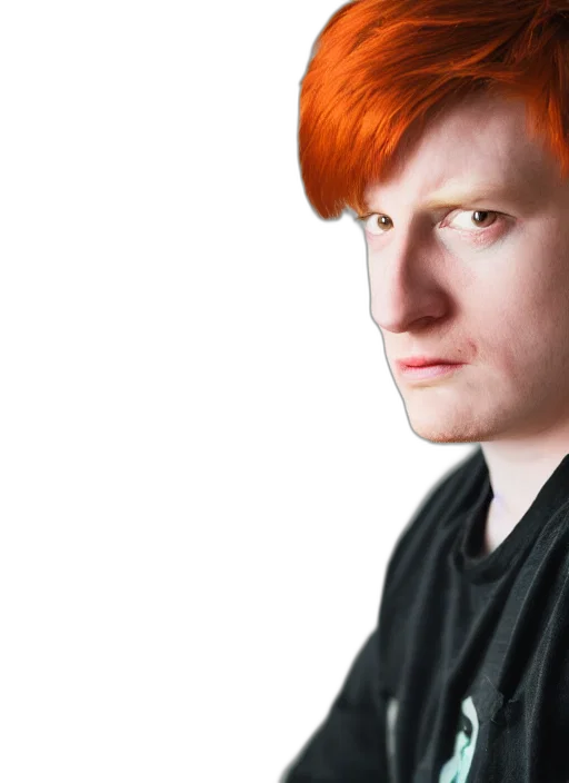 face, hair, staff, jacket transparent PNG cut-out