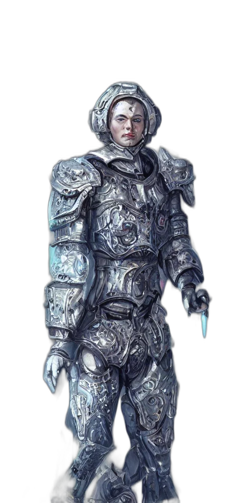 robot, sword, staff, weapon, concept art, fantasy art, cyberpunk, 3d render transparent PNG cut-out