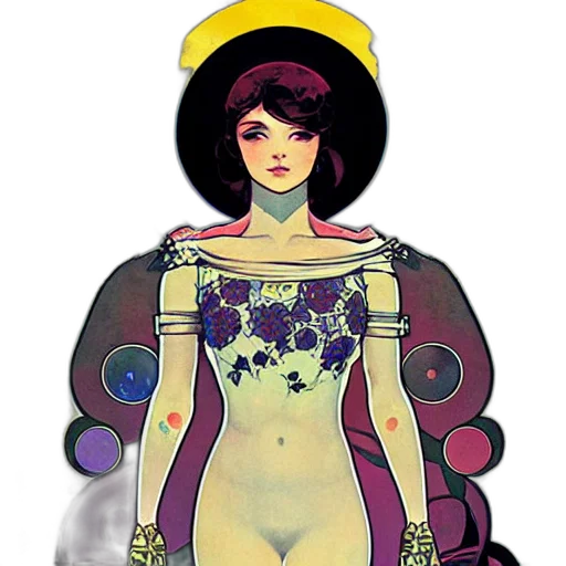 dress, robot, concept art, pixel art transparent PNG cut-out