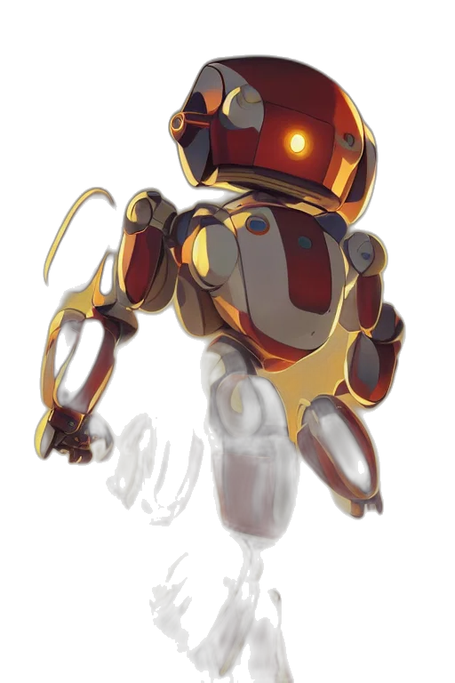 robot, weapon, concept art, 3d render transparent PNG cut-out