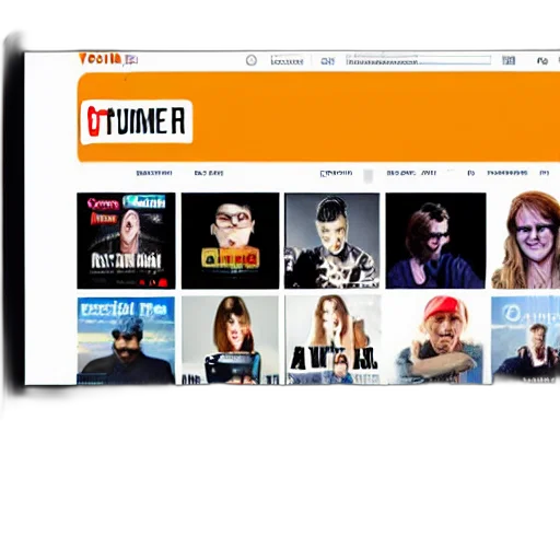website, like, youtube, but transparent PNG cut-out