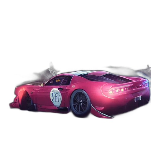 car, weapon, animal, 3d render, concept art, vaporwave, photorealistic, pastel transparent PNG cut-out