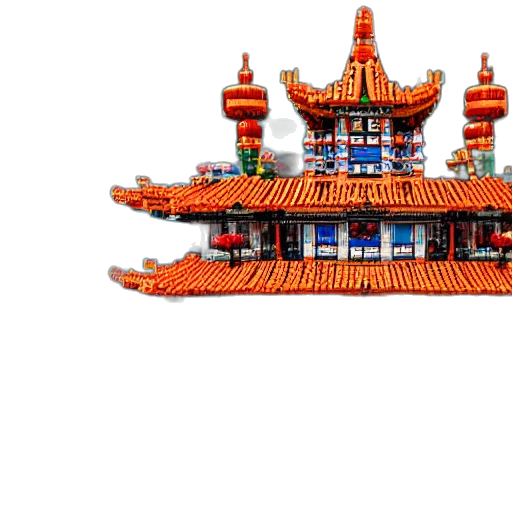 building, crown, dragon, staff transparent PNG cut-out