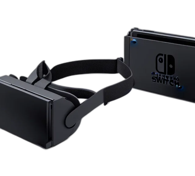 3d render, photorealistic, photo, product, nintendo, switch, headset transparent PNG cut-out